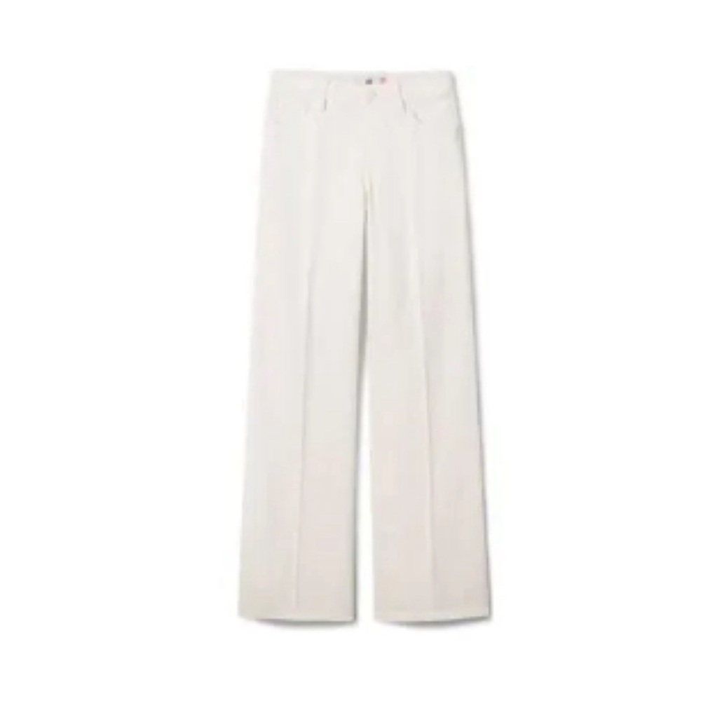 Cabi Ashbury Jean White Denim Size 8 Wide Leg Spring 2025 NWOT